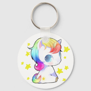 Rainbow Unicorn Keychain