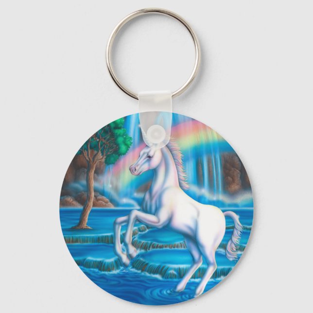 Rainbow Unicorn Keychain (Front)