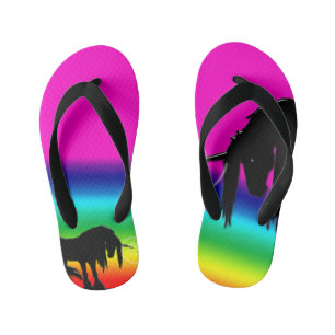 Rainbow Unicorn Kid's Flip Flops