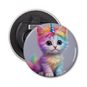 Rainbow Unicorn Kitten Bottle Opener