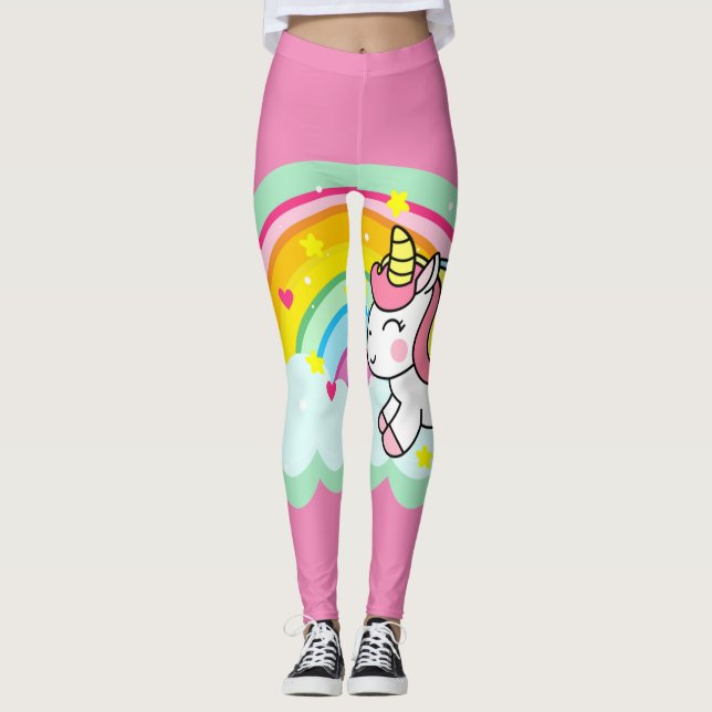 Rainbow Unicorn Leggings (Front)