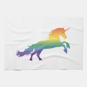 Rainbow Unicorn lgbt Kitchen Towel
