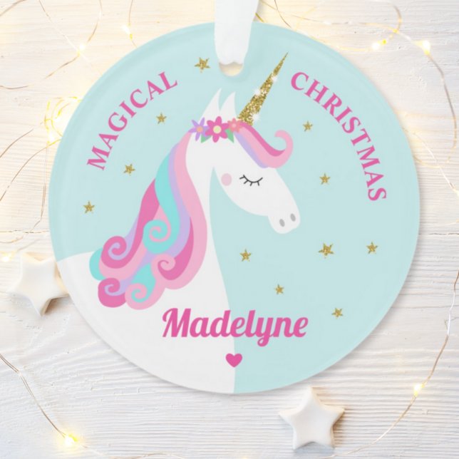 Rainbow Unicorn Magique Noël Aqua (Créateur téléchargé)
