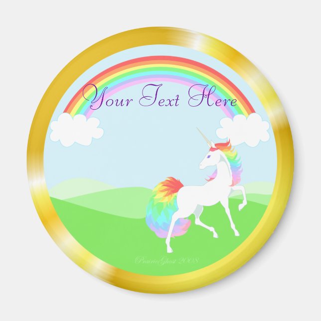 Rainbow Unicorn Magnet (Front)