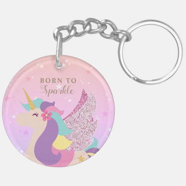 Rainbow Unicorn Né pour Sparkle Cute (Dos gauche)