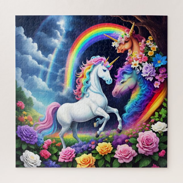 Rainbow Unicorn One Jigsaw Puzzle (Vertical)