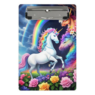 Rainbow Unicorn One Mini Clipboard