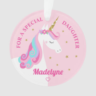 Rainbow Unicorn or Parties scintillant fille rose