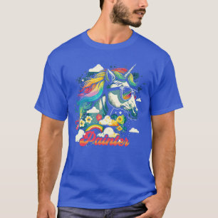 Rainbow Unicorn Painter T-Shirt