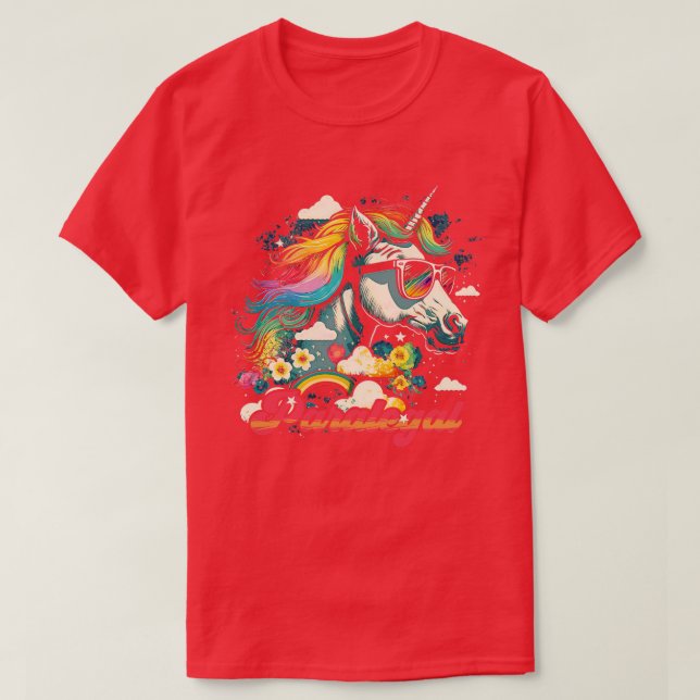 Rainbow Unicorn Paralegal T-Shirt (Design Front)