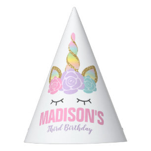 Rainbow Unicorn Party Hat Unicorn Birthday Party