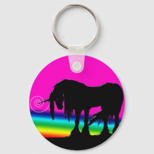 Rainbow Unicorn Party Keychain
