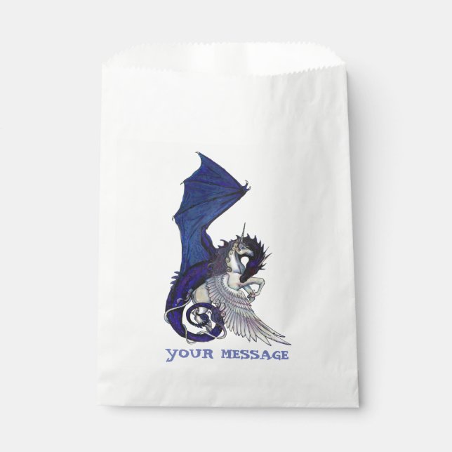 Rainbow Unicorn Pegasus Horse Pony Flying Cute Favour Bag (Front)