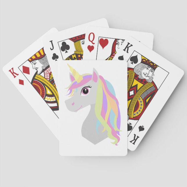 Rainbow Unicorn Playing Cards (Back)