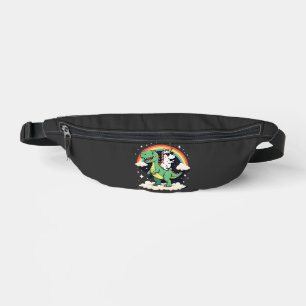 Rainbow Unicorn Riding T rex - Dinosaur Boys Girls Fanny Pack