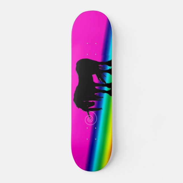 Rainbow Unicorn Skateboard (Front)