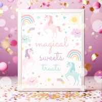 Rainbow Unicorn Sweets And Treats Birthday Party