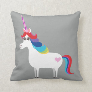 Rainbow Unicorn Throw Pillow