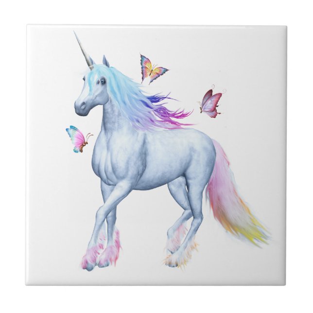 Rainbow unicorn tile (Front)