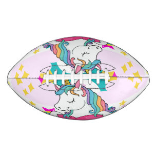 Rainbow Unicorn with Stars   Football