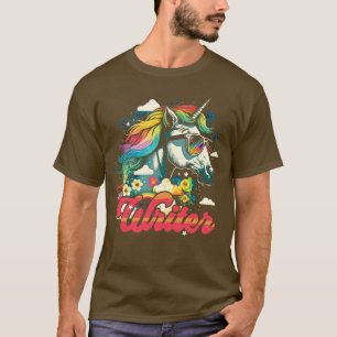Rainbow Unicorn Writer T-Shirt