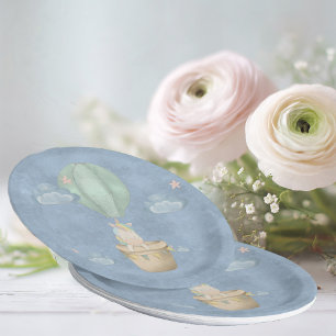 rainbow unicorns in balloons,Paper Plate