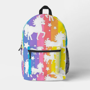 Rainbow Unicorns Printed Backpack
