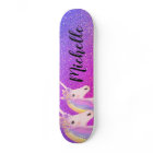 Rainbow Unicorns Purple Pink Glitter Personalized