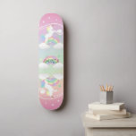 Rainbow Unicorns Skateboard<br><div class="desc">Unicorn Skateboard featured with a pink background and colourful rainbows and unicorns ready for you to personalize. ✔NOTE: ONLY CHANGE THE TEMPLATE AREAS NEEDED! 😀 If needed, you can remove the text and start fresh adding whatever text and font you like. 📌If you need further customization, please click the "Click...</div>