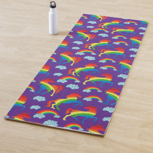 Rainbow Unicorns Yoga Mat