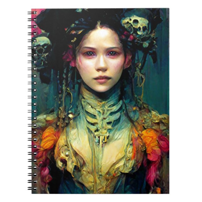 Rainbow Urchin Fantasy Sci-Fi Notebook (Front)
