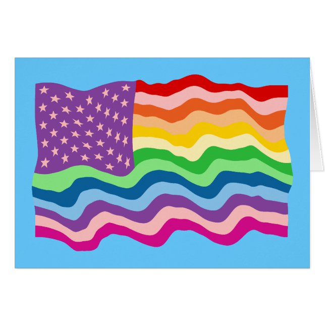 Rainbow US Flag (Front Horizontal)