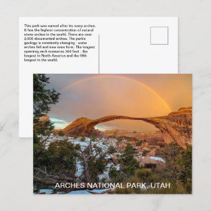 Rainbow Utah Arches National Park Postcard