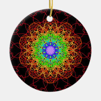 Rainbow v4 ceramic ornament