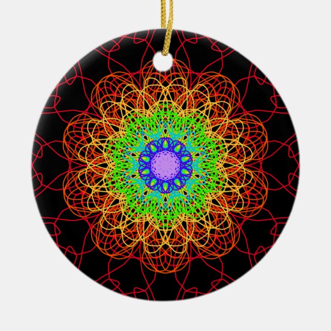 Rainbow v4 ceramic ornament (Front)