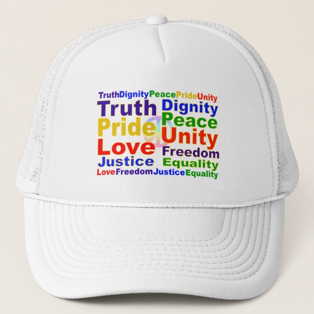 Rainbow Values hat (Front)