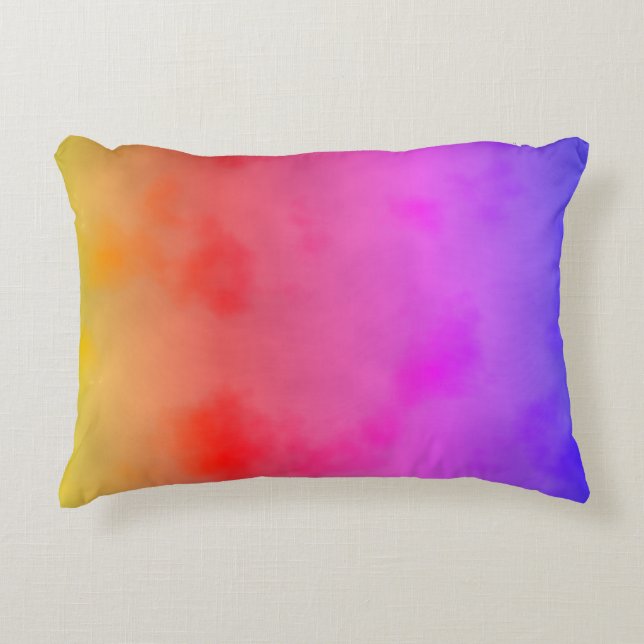 Rainbow Vapour Accent Pillow (Front)