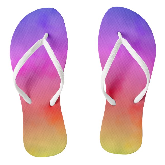 Rainbow Vapour Flip Flops (Footbed)