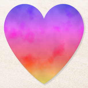 Rainbow Vapour Paper Coaster