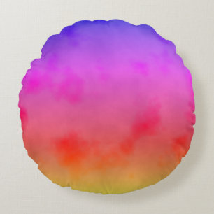 Rainbow Vapour Round Pillow
