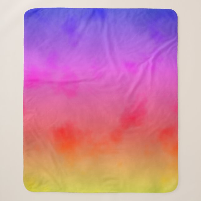 Rainbow Vapour Sherpa Blanket (Front)