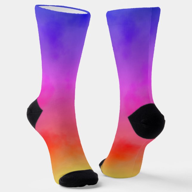 Rainbow Vapour Socks (Angled)