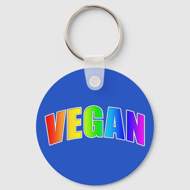Rainbow Vegan Keychain (Front)