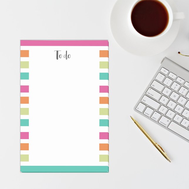 Rainbow vertical stripes colourful retro multicolo post-it notes (Creator Uploaded)