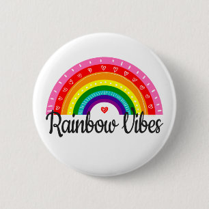 Rainbow Vibes 2 Inch Round Button