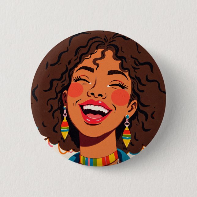 Rainbow Vibes 2 Inch Round Button (Front)