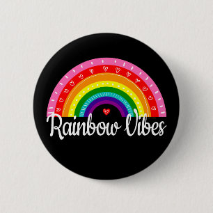 Rainbow Vibes 2 Inch Round Button