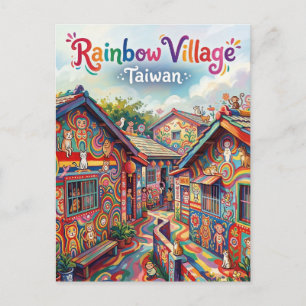 Rainbow Village Taiwan Postcard