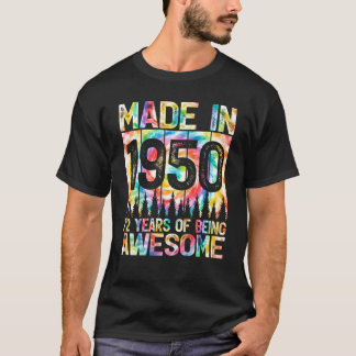 Rainbow Vintage 1950 72 Years Of Being Awesome 72t T-Shirt
