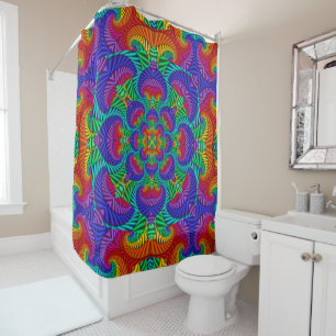 Rainbow Vintage Psychedelic Fractal Kaleidoscope